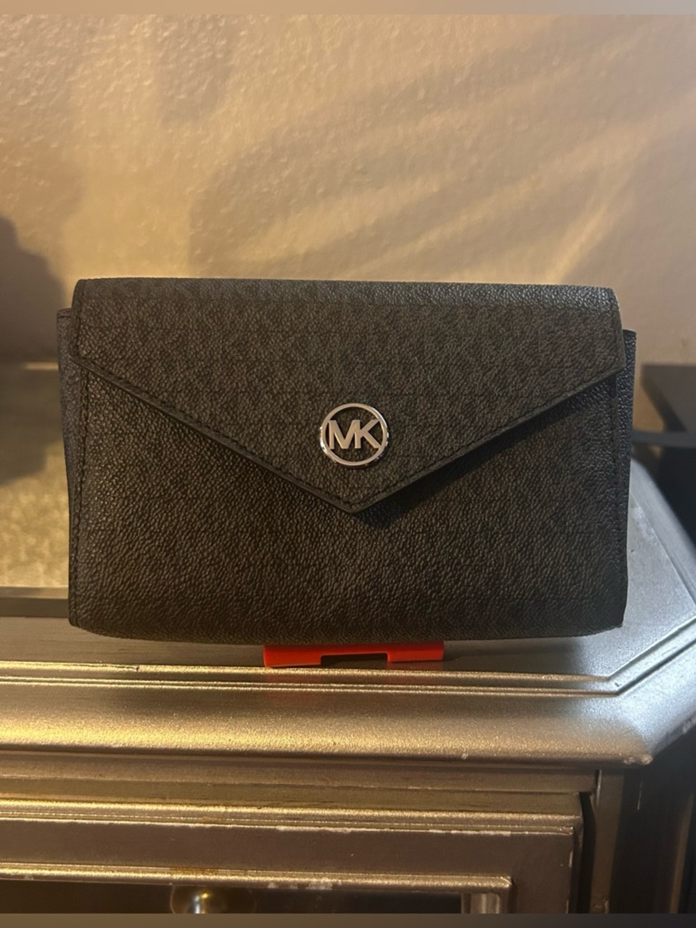 Michael Kors Black and Grey Logo Waist Belt Bag